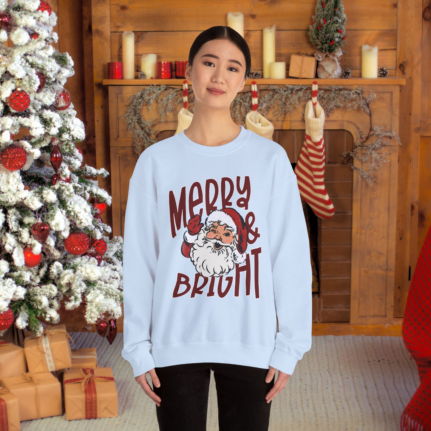 Merry & Bright Santa Crewneck
