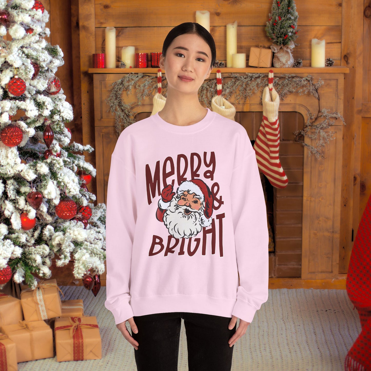 Merry & Bright Santa Crewneck