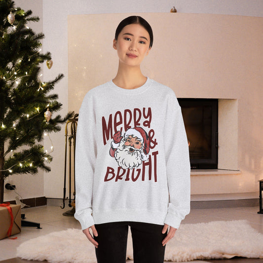 Classic Merry & Bright Santa Sweatshirt