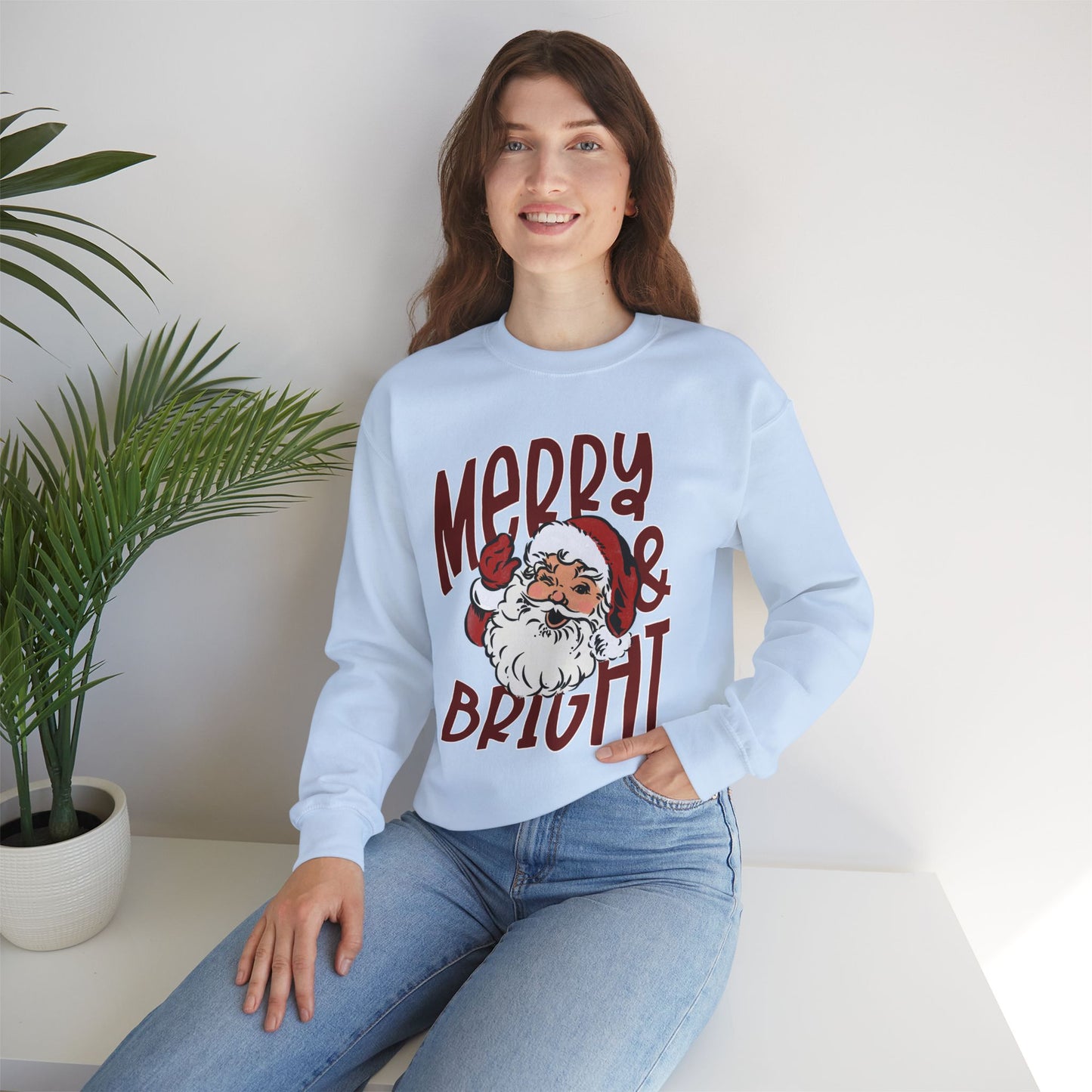 Merry & Bright Santa Crewneck