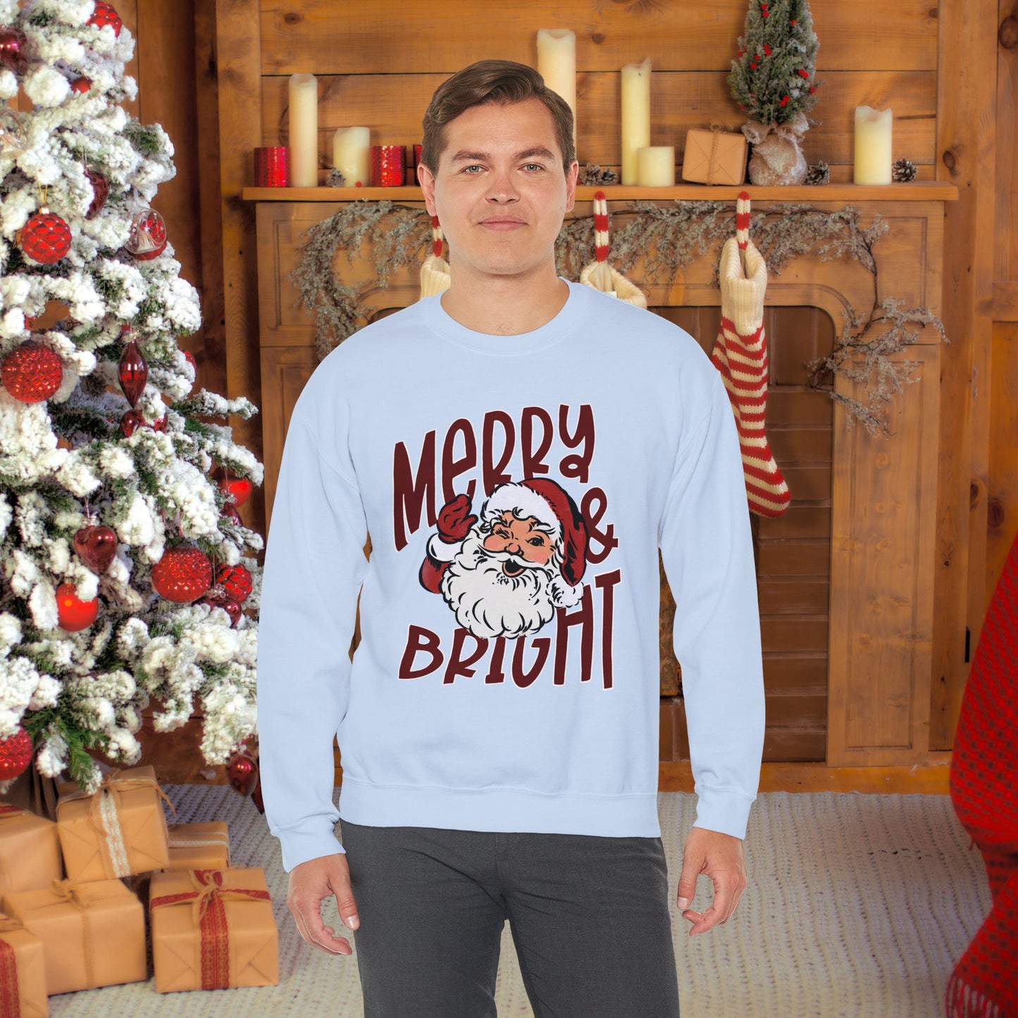 Merry & Bright Santa Crewneck